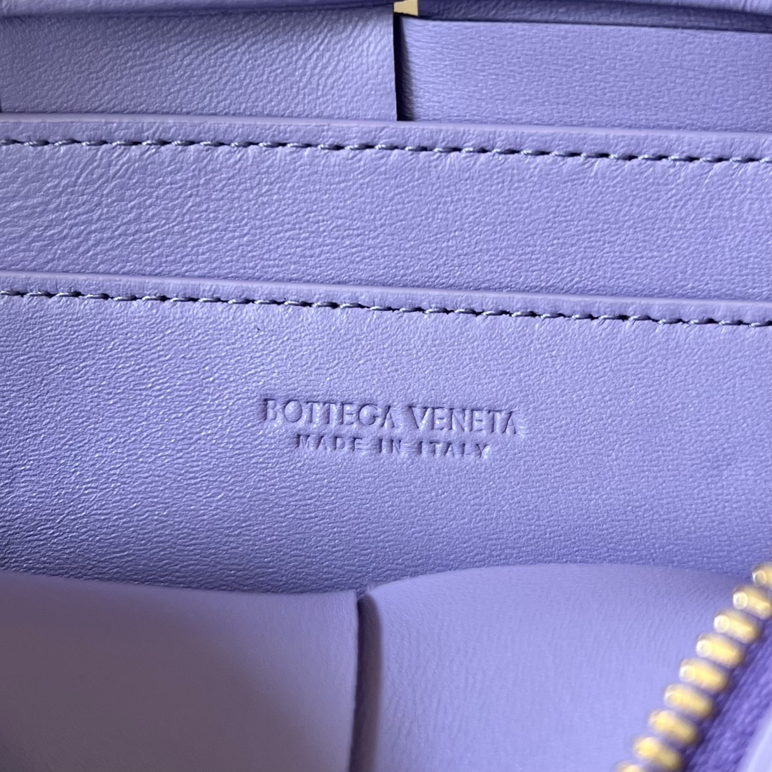  Mini Cassette Intreccio Leather Cross-body Bag Violet